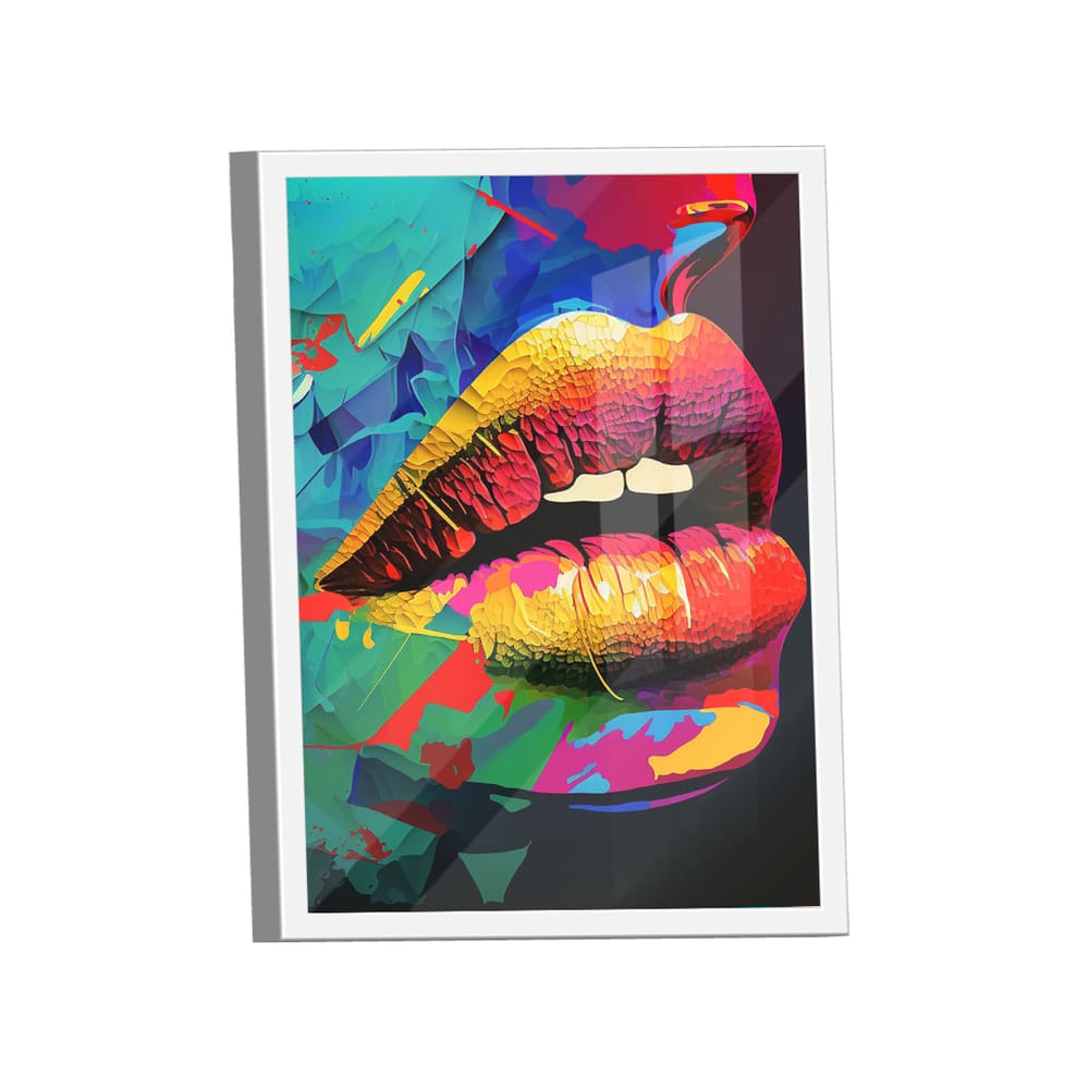 Quadro Decorativo Boca e Cores
