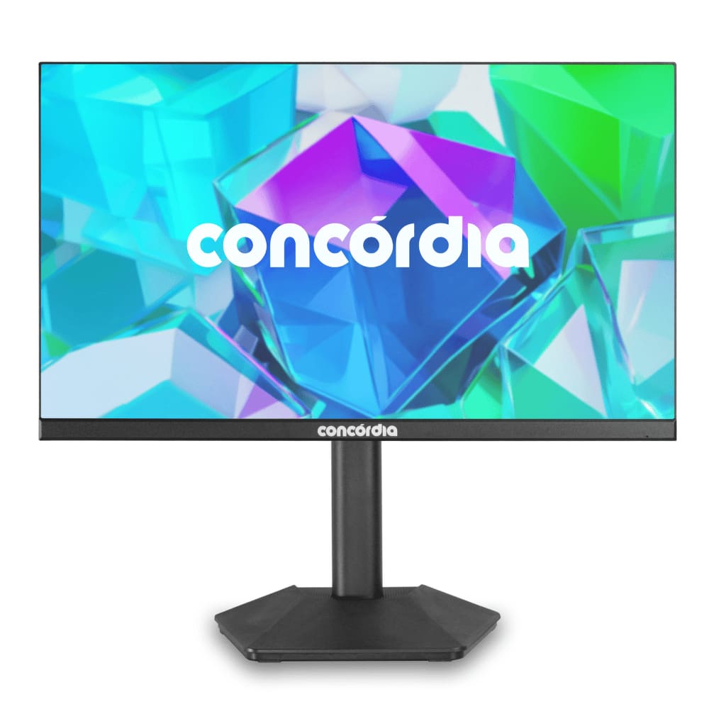 Monitor Concórdia P2404 23,8`` IPS HDMI DP VGA e 4 USB 3.2 Com Ajuste de Altura e Rotação