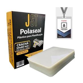Plástico para Plastificação - Crachá 59x86mm - 100 Folhas - JST