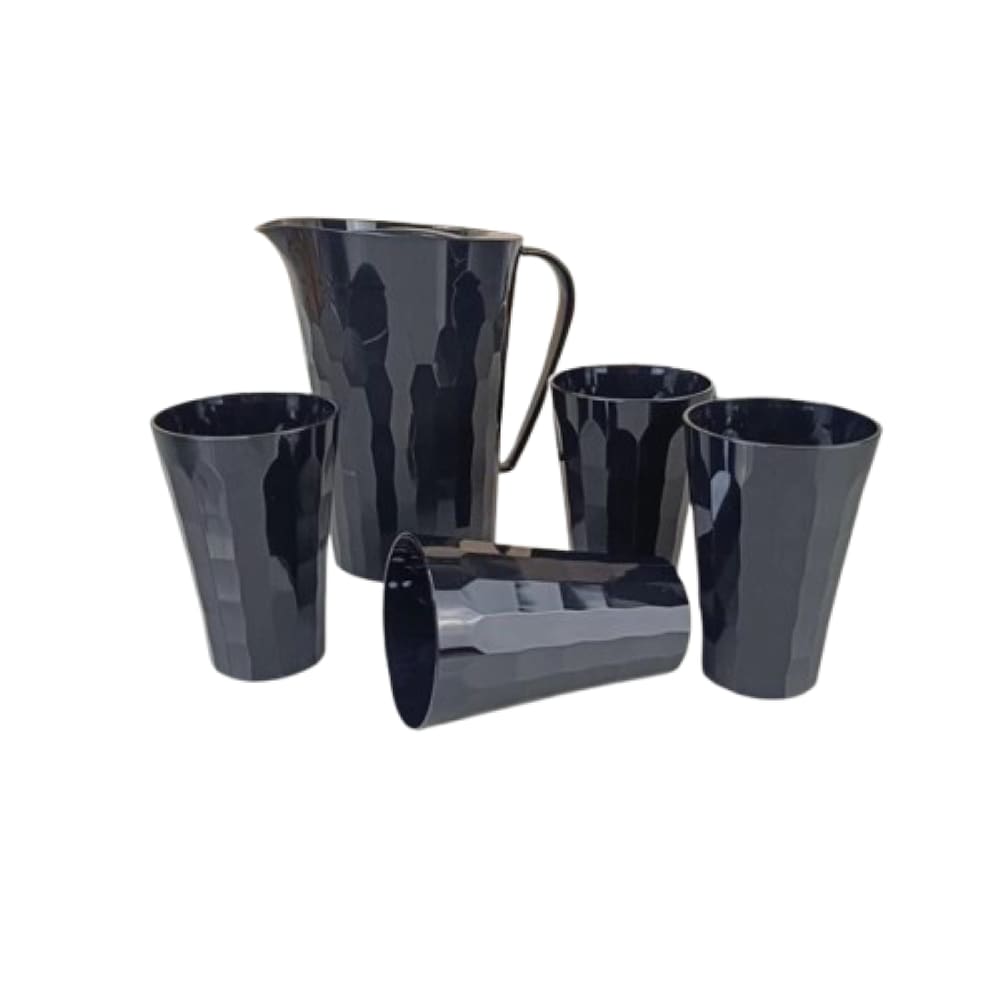 Kit Tupperware Prisma Jarra de Suco com 4 copos Onix