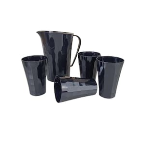 Kit Tupperware Prisma Jarra de Suco com 4 copos Onix