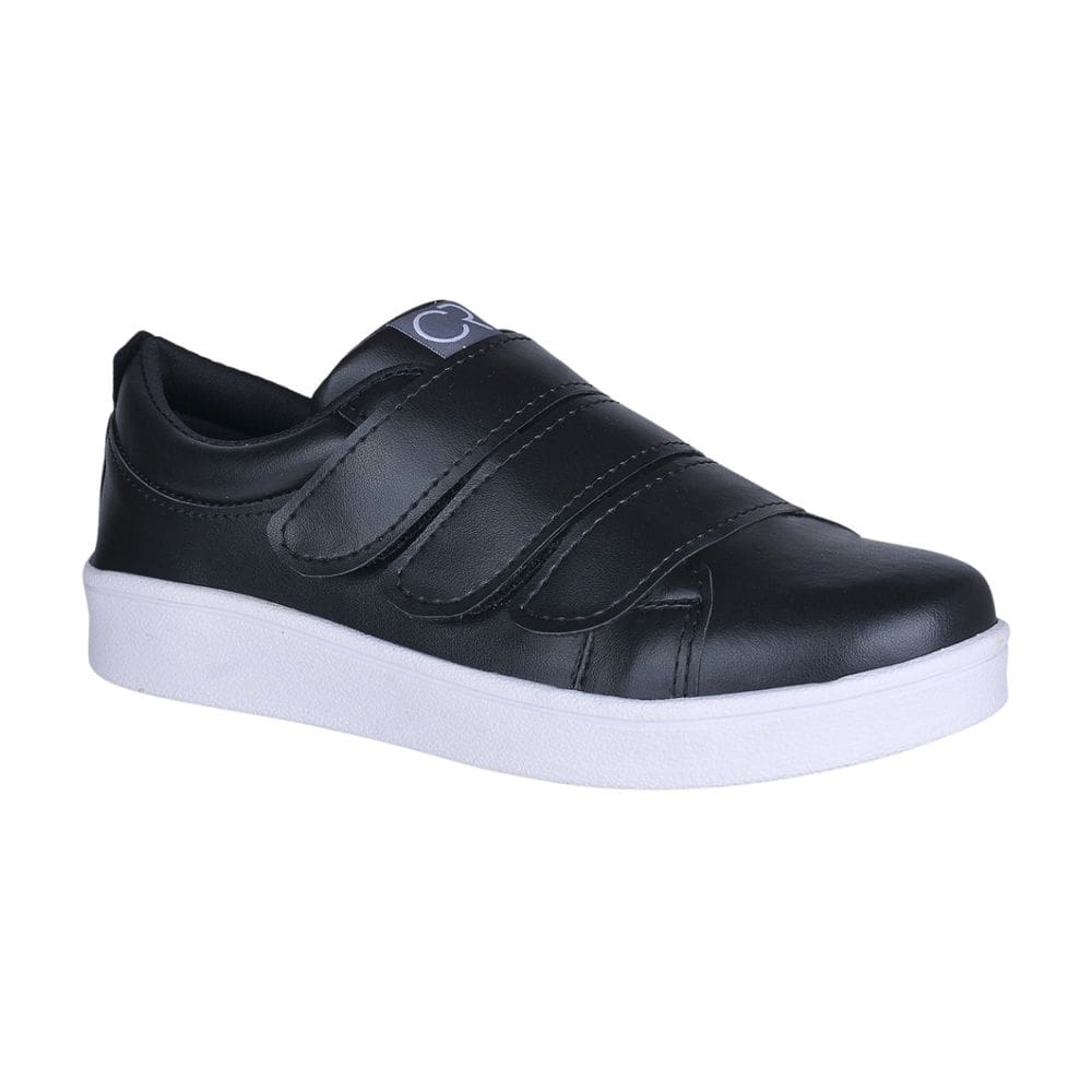 Tênis Sapato Feminino Casual Preto Sola Baixa Linha Premium