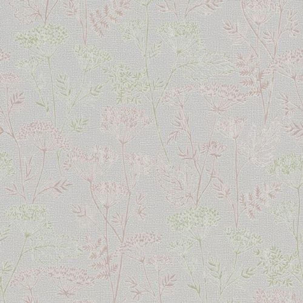 Papel De Parede Kylie Folhagem Cinza 34322