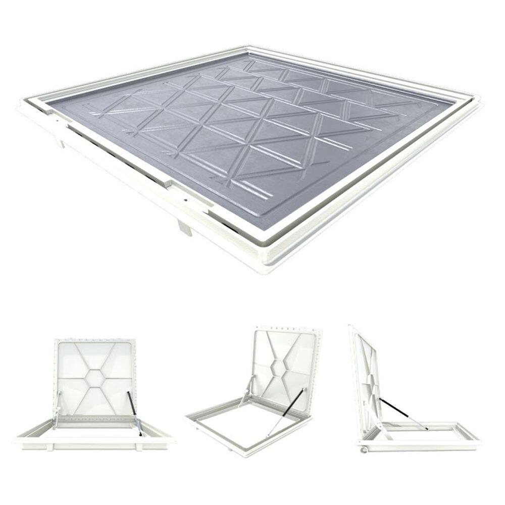 Tampa Casa Maquina 90x90cm Com Rebaixo Para Alumínio Branca