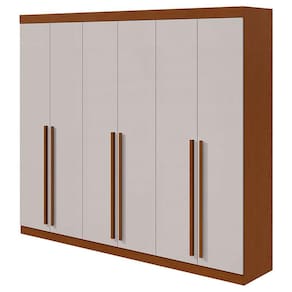 Guarda Roupa Casal Bertha 6 Portas Frassino Off White - Lopas