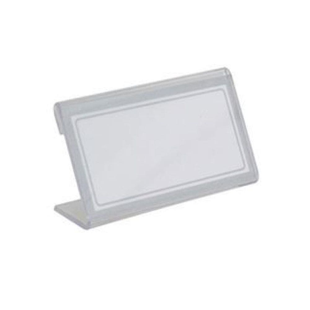 Porta Preço Com Etiqueta Prata - 55 mm x 25 mm - Pct 12 Unid