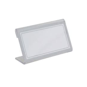 Porta Preço Com Etiqueta Prata - 55 mm x 25 mm - Pct 12 Unid