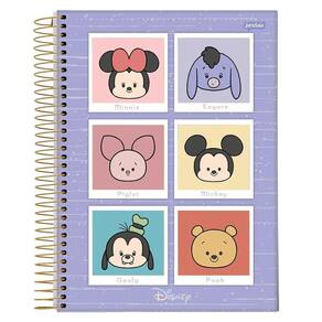 Caderno Univ 10 Matérias 160Fl Disney Yululun Lilás Jandaia
