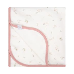 Cueiro Bebê Estampado Suedine Garden Rose / Off White - Hug