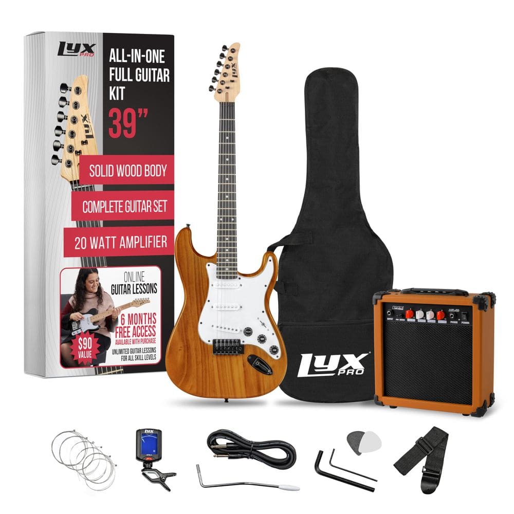 Kit de guitarra elétrica LyxPro Full Size 39 polegadas com amplificador de 20 W