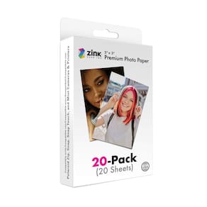 Papel fotográfico Zink 2x3 Premium Instant, pacote com 20 Polaroid