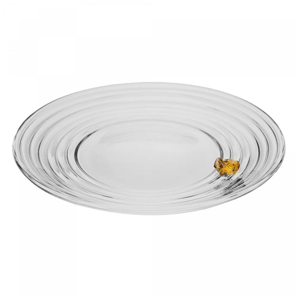 Prato para Sobremesa Little Bee 19cm x 19cm x 2cm Cristal