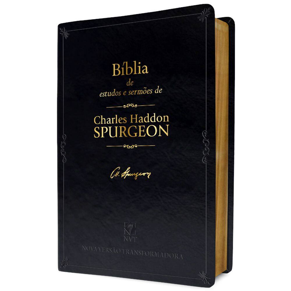 Bíblia de Estudos e Sermões de Spurgeon - Preta