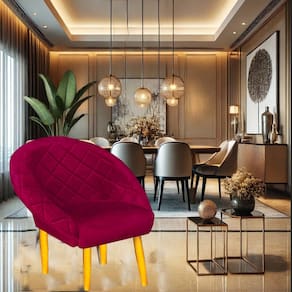 Kit Cadeira Sala Jantar Golden Sofisticação Conforto Vermelho