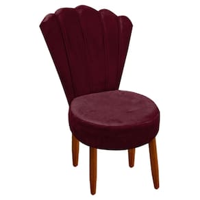 Conjunto 2 Cadeiras Estofadas Sala De Jantar Anna Suede Bordo