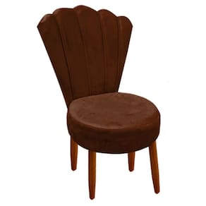Conjunto 2 Cadeiras Estofadas Sala De Jantar Anna Suede TerraCota