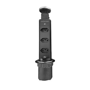 Torre De Tomada Multiplug Preta Inox