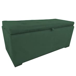 Bau puff 80 organizador porta treco brinquedos sapatos infantil multiuso Verde