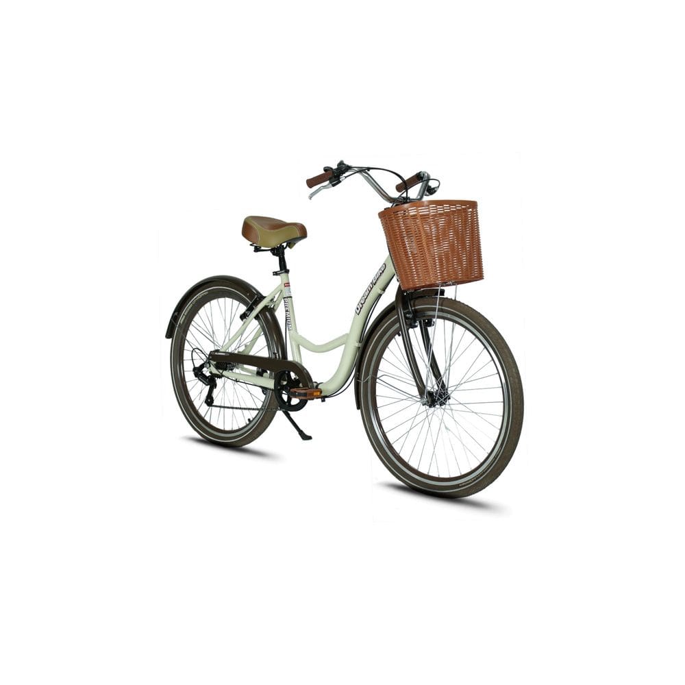 Bicicleta Premium creme com marrom - DREAM BIKE