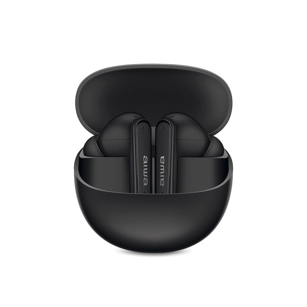 Fone de Ouvido AIWA AWS-EB-04-B Bluetooth Eardbud IPX4 ANC 26 Horas de Bateria - Preto