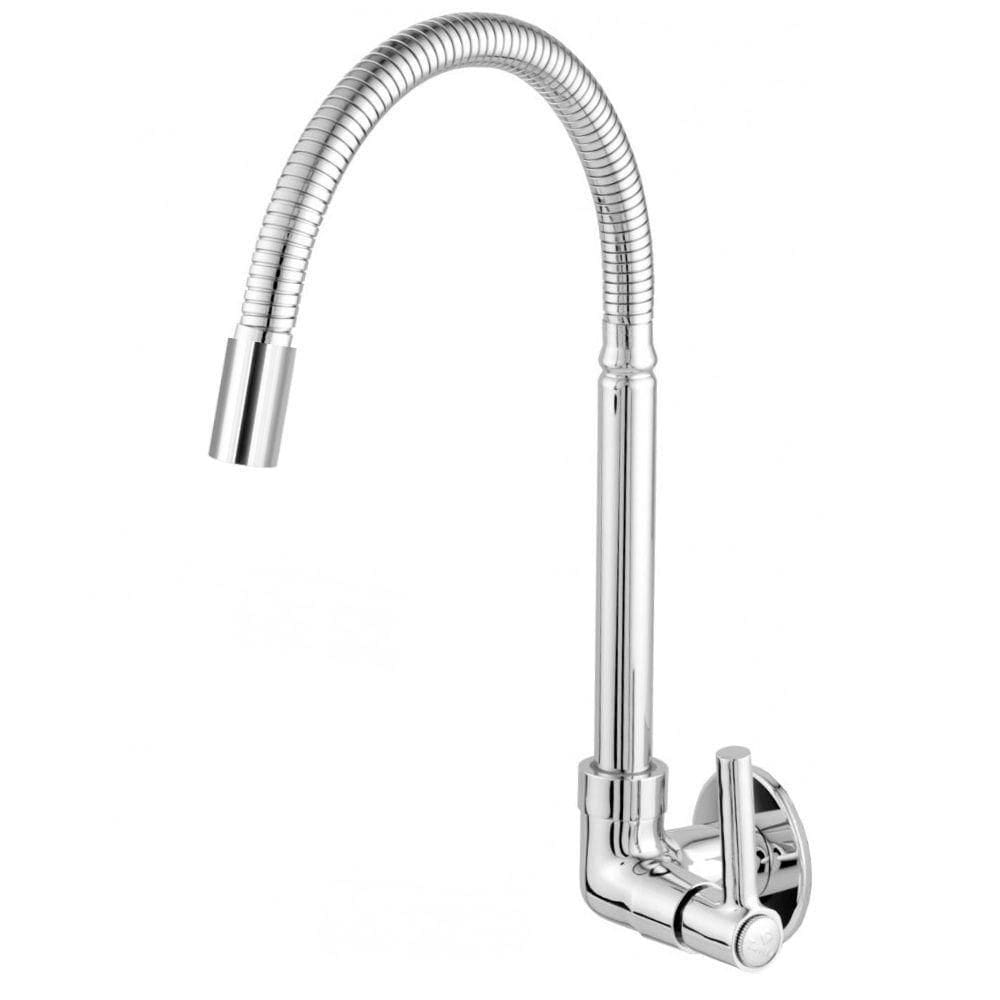 Torneira Gourmet Parede 1 Jato Cromado - Bica Flexível