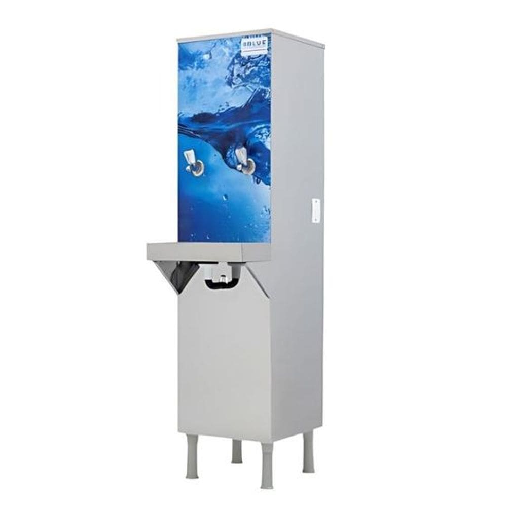 Bebedouro Purificador de Água Industrial C/compressor 25l Coluna Adesivado Blue Bebedouros