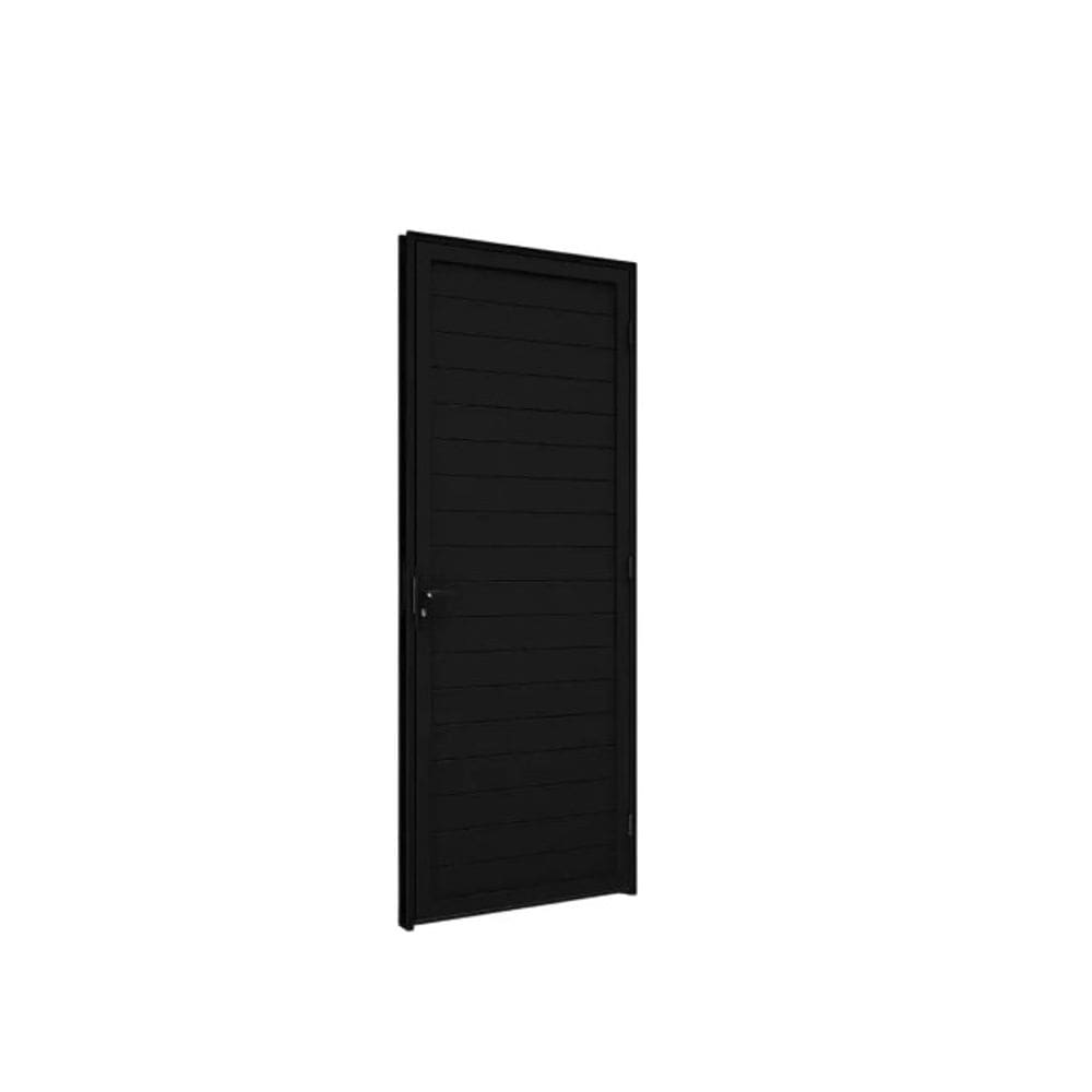 Porta Lambril  210x100 L/Dir. - Alumínio Preto - Linha 25