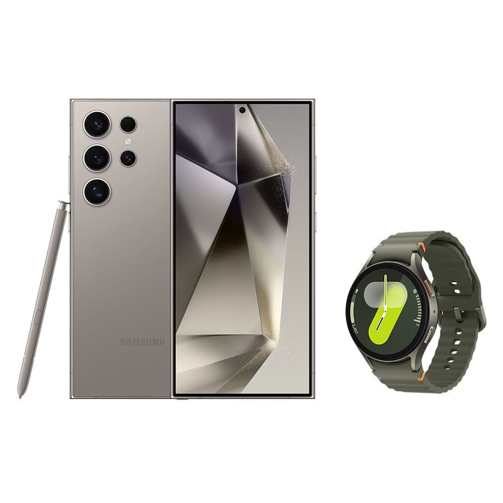 Celular Samsung S24 Ultra 256GB - Titânio Cinza + Galaxy Watch7 BT 44mm - Verde