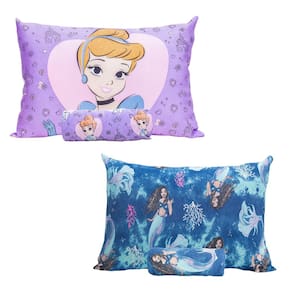Kit 2 Jogo Cama Disney Cinderela Sereia Ariel Algodão Menina