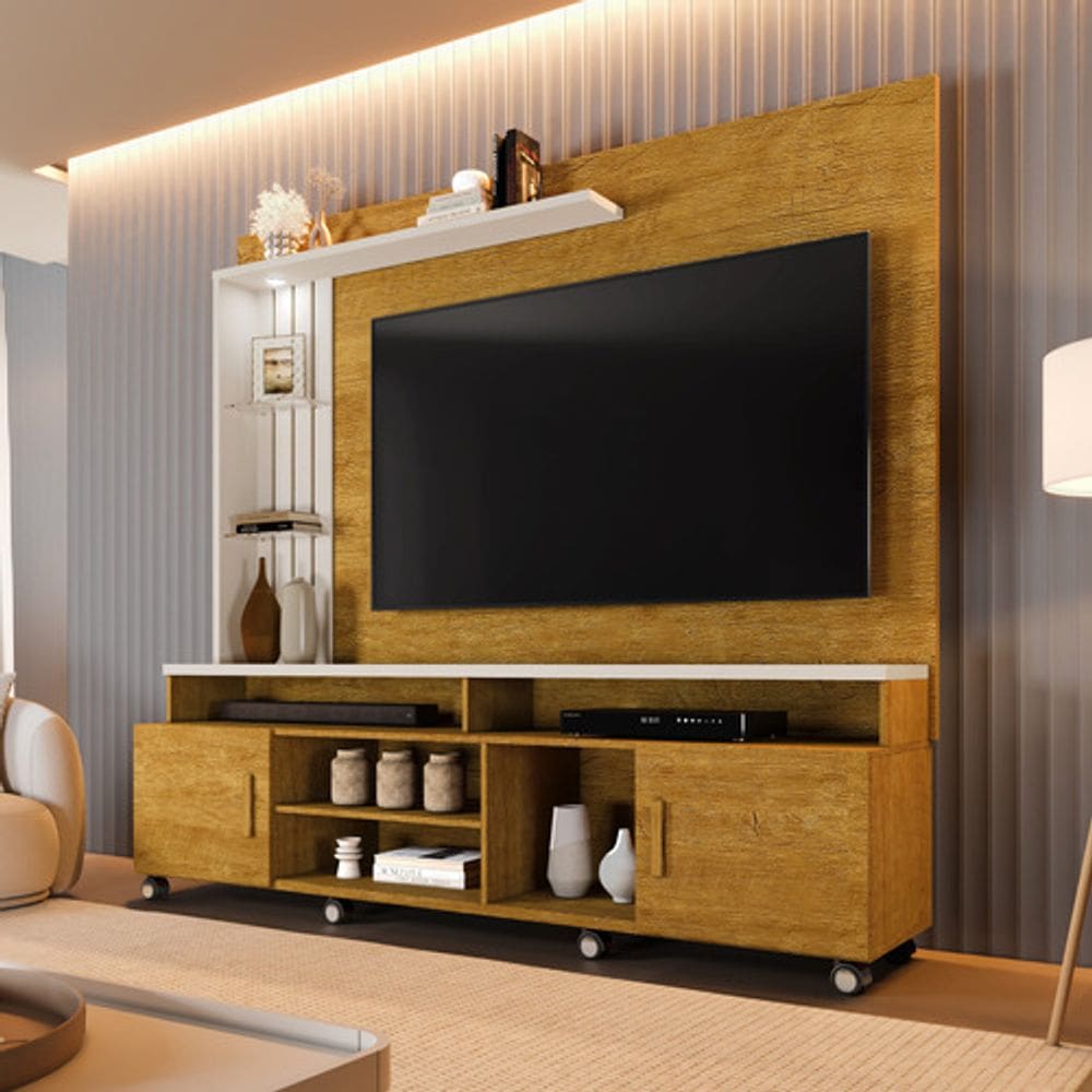 Estante Home Para Tv Até 65 Polegada Ocean 2 Portas Carmolar