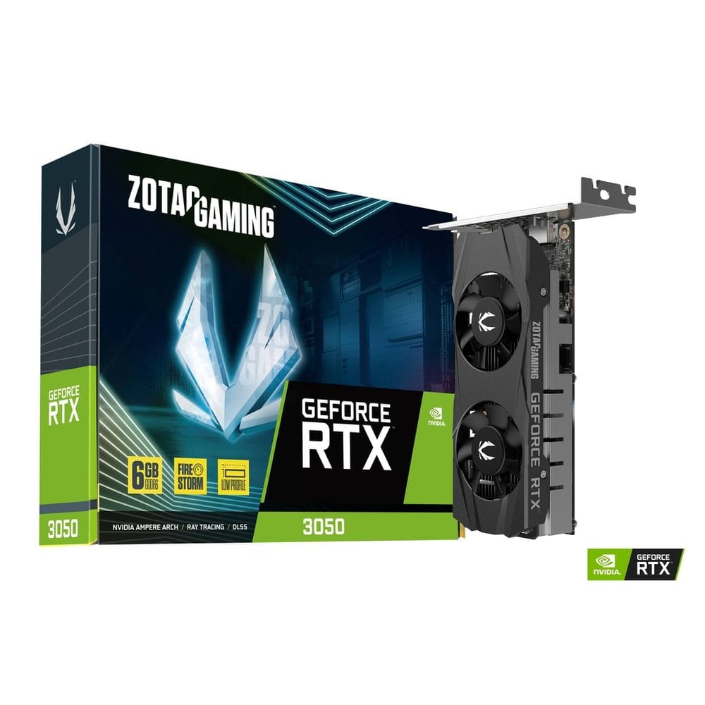 Placa De Vídeo Zotac RTX 3050 6GB Gddr6 96bits Low Profile (Perfil Baixo)