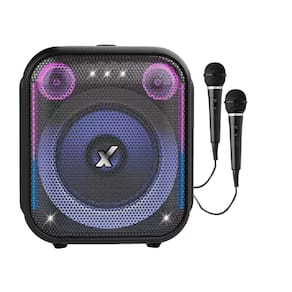 Caixa De Som Portátil Amvox Aca 410 Neon 410w Led Bluetooth-2 Mic