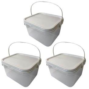 Balde Para Guardar Brinquedos 2.4 Litros-Kit 3 Pçs