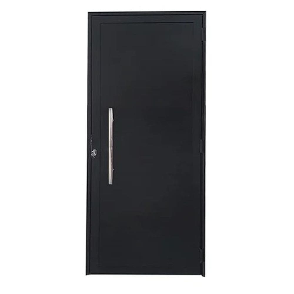 Porta Lambril 210x100 c/Puxador L/Esq. - Alumínio Preto - Linha 25