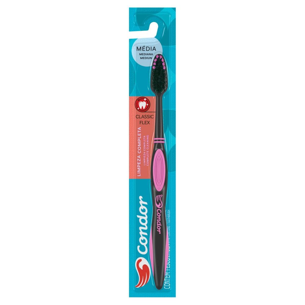 Escova Dental Média Condor Classic Flex