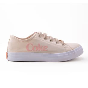 Tênis Coca-Cola Casual Newpoart Canvas Feminino Rosa Claro