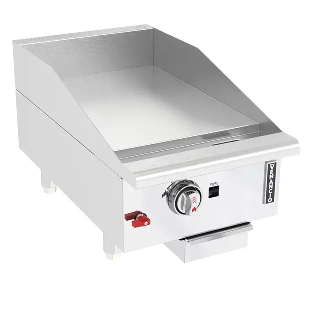 Chapa Manual de Mesa a Gás Venâncio Genesis com Gaveta Externa New 45cm G18CT-18GN