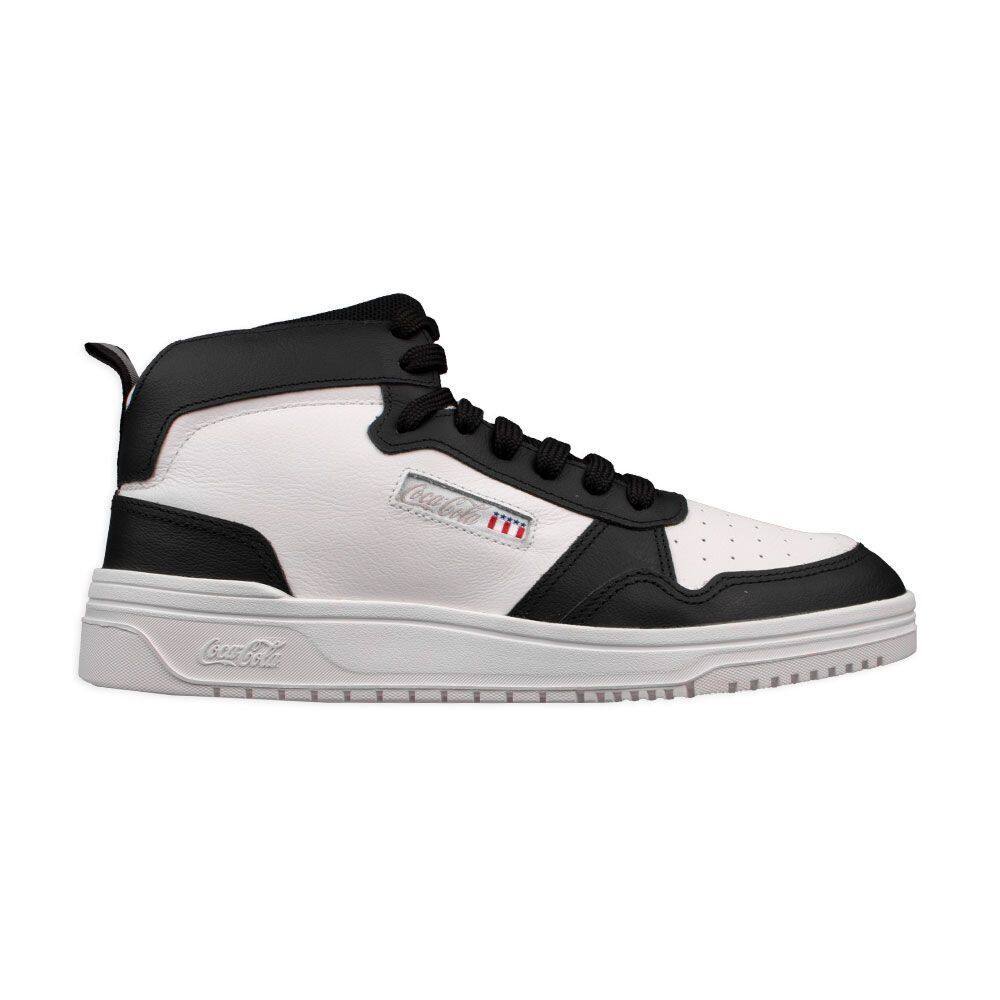 Tênis Coca-Cola March Ray Leather Hi Casual Masculino Branco
