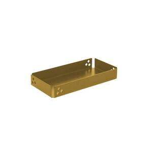 Bandeja Decoração Retangular 10x20cm Aço Dourado Future 6013
