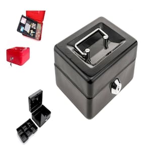 Mini Cofre Portatil Porta Joias Chaves Cash Box Metal Gaveta Dinheiro Documentos