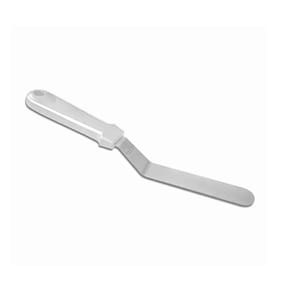 Espátula Fina Curva Para Confeitar Em Inox 28,5 Cm Gourmet Luxo Branca