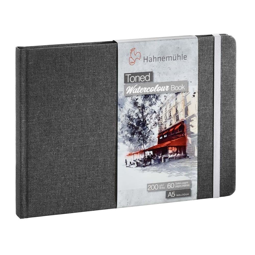 Livro de aquarela Hahnemühle em tons de cinza tamanho A5