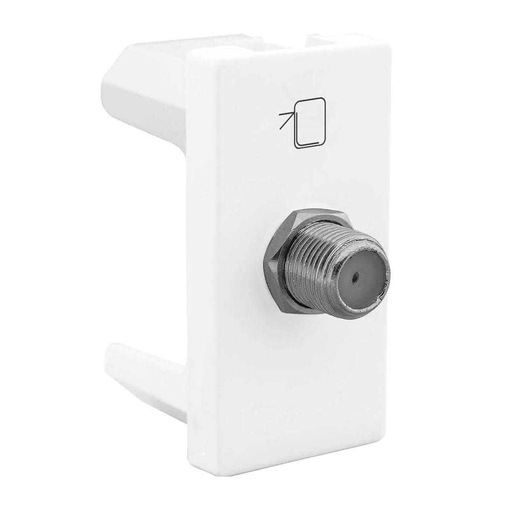 Tomada Antena Tipo F 1M Branca 615030BC