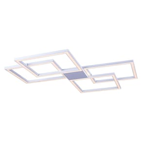 Plafon de Sobrepor Perfil LED 96W Design Moderno Quarto Sala Escritorio Bivolt