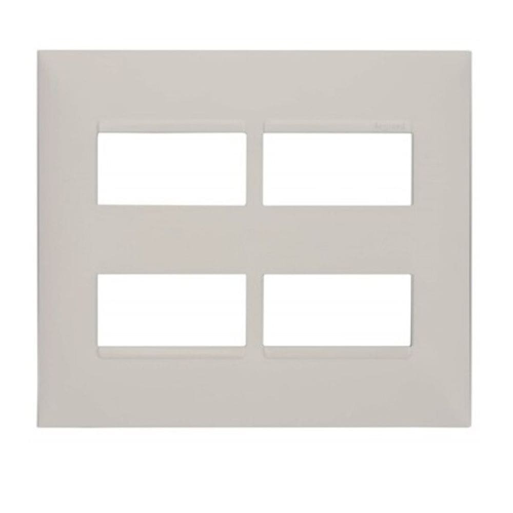 Placa 2+2 Postos Separados 4X4 Branca 618514BC