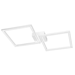 Plafon de Sobrepor LED Perfil Led Duplo 48W Design Moderno Quarto Sala Escritorio Bivolt