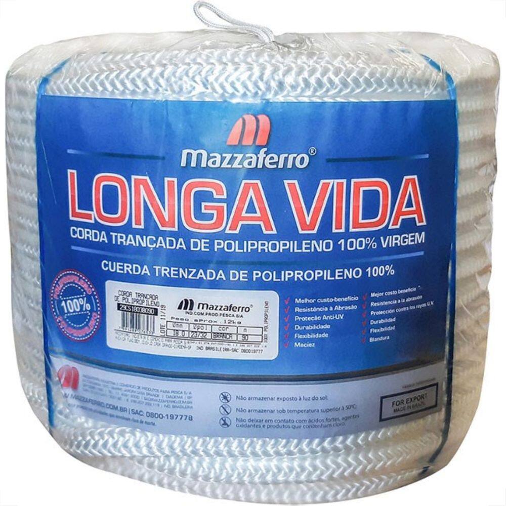 Corda Polipropileno Trancada Mazzaferro 8,0Mm Longa Vida Branca+-220M 29Cs0803B220