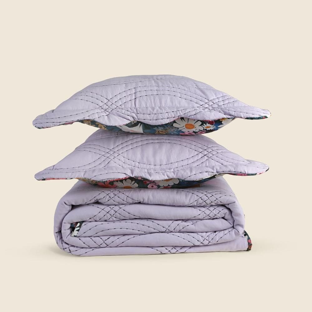 Kit Colcha Microfibra Bloomy - A\\CASA