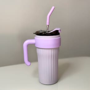 Copo Caneca Térmico Alça Inox Lilás 800ml Lilás