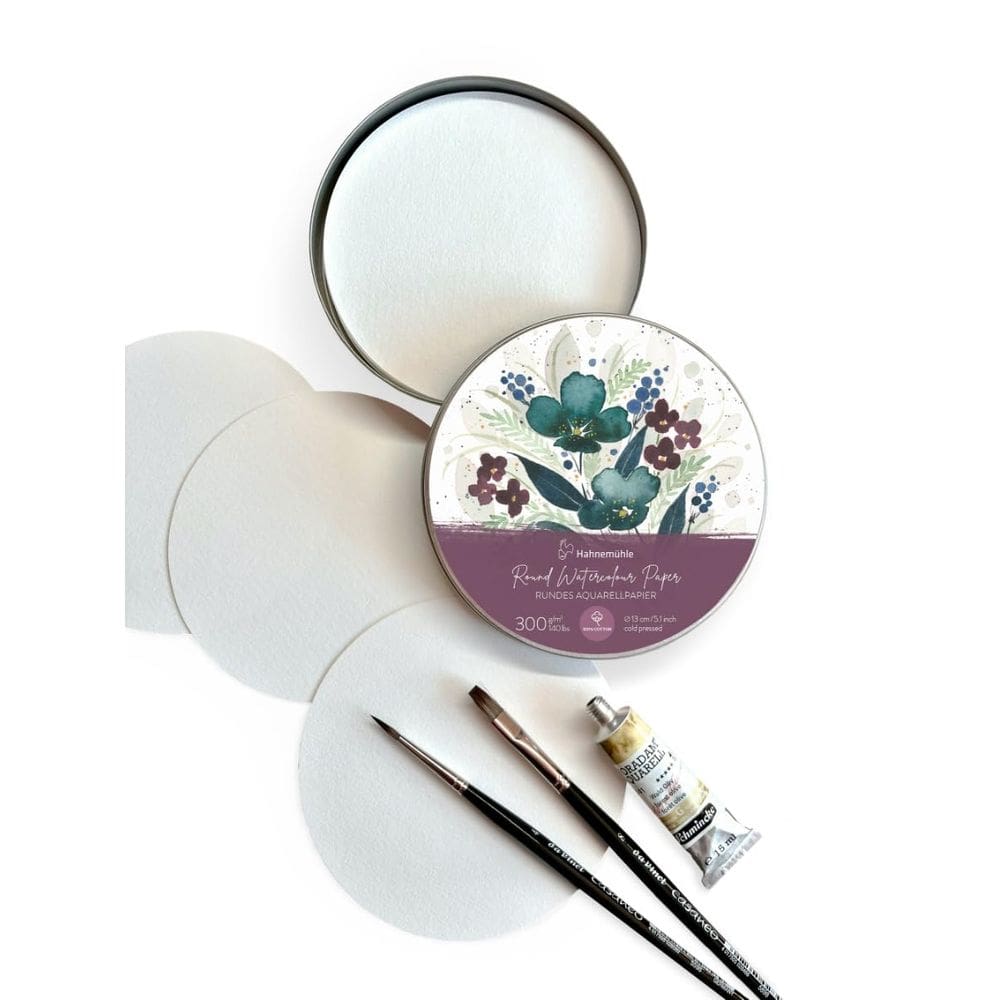 Papel para aquarela Hahnemühle redondo 13cm 300gsm 30 folhas